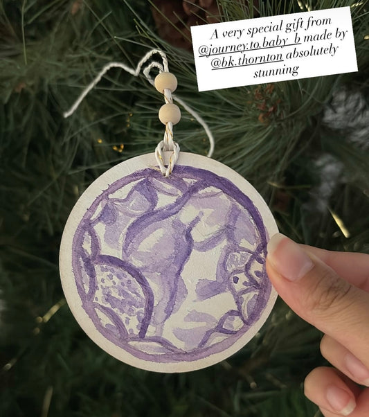 Hand-Painted IVF Embryo Christmas Ornament