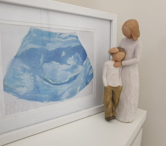 Custom Watercolour Ultrasound Painting