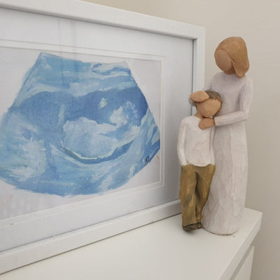 Custom Watercolour Ultrasound Painting