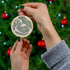 Hand-Painted Baby Ultrasound Christmas Ornament