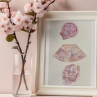 A3 Poster Size Multi Scan Watercolour Painting - Embryo, Ultrasound, 3D Ultrasound