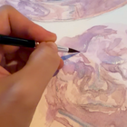 A3 Poster Size Multi Scan Watercolour Painting - Embryo, Ultrasound, 3D Ultrasound