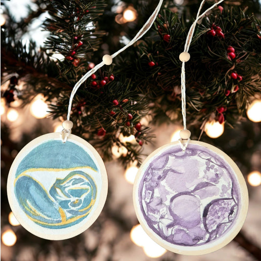 hand painted christmas ornaments ultrasound and embryo